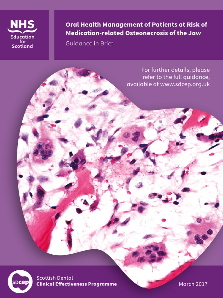 SDCEP Oral Health Management of Patients at Risk of MRONJ Guidance in ...