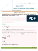 Repartido 7 Raíz y corte con las ordenadas