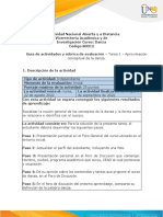 Guía de Actividades y Rúbrica de Evaluación - Tarea 1 - Aproximación Conceptual de La Danza