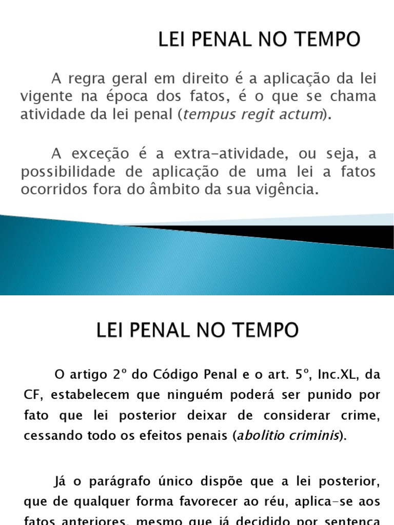 Teoria Do Crime - Lei Penal No Tempo e No Espaço | PDF | Sentença ...