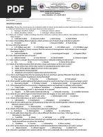 Earth & Life First Exam 2018-2019