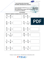 GUÍA - 6 - Multiplicaciones y Divisiones Fracciones - 7 - AB - 2022