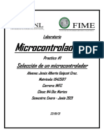 Selección de microcontrolador PIC16F877A para práctica de laboratorio