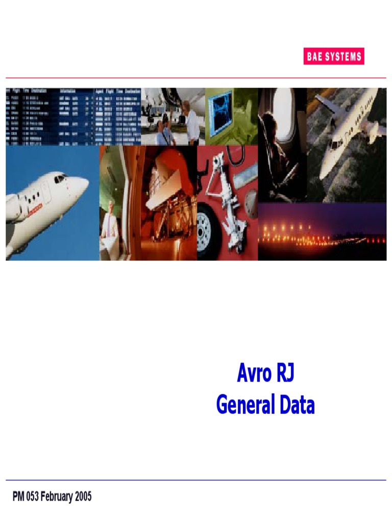 Avro RJ General Data Brochure | PDF | Transport | Aerospace