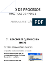 Reactores en Hysis