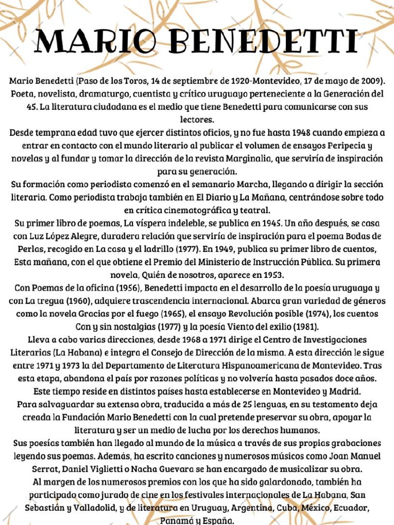 Mario BENEDETTI | PDF