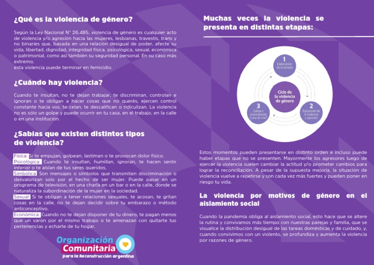 Tipos y efectos de la violencia de género | PDF | Violencia | La ...
