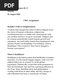 Buddha's Path To Enlightenment