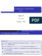 Clase 3 Conjuntos Ortogonales Ortonormales