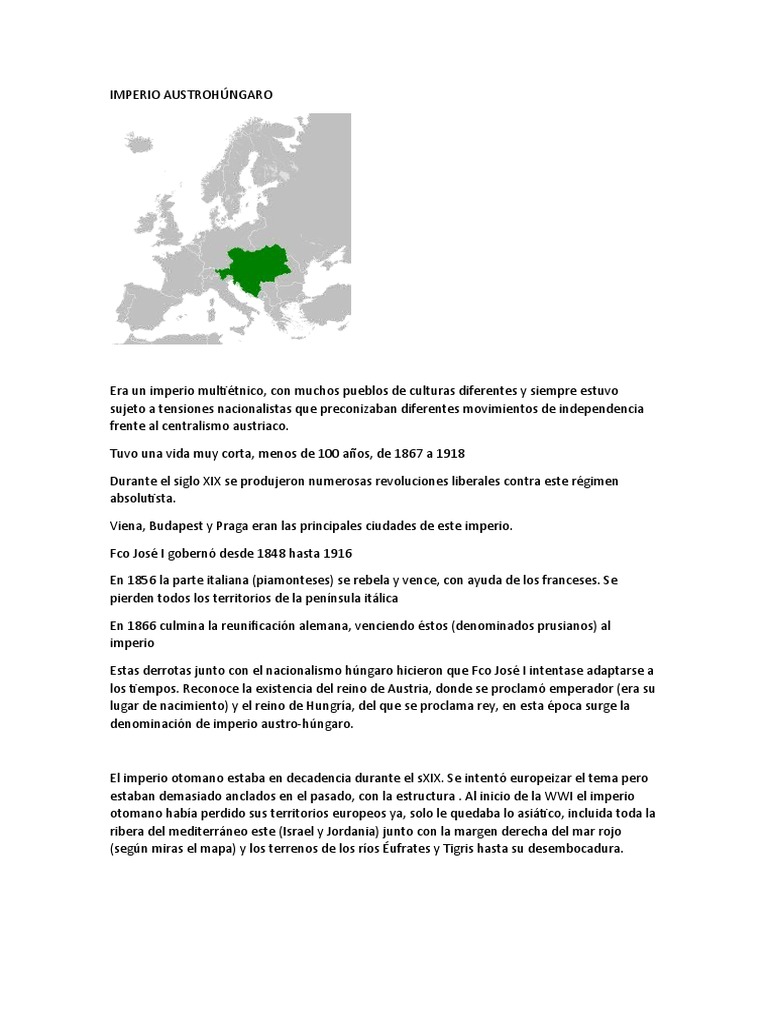 Imperio Austrohúngaro | PDF | Austria Hungría | Imperio ruso