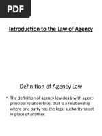 Introduction To The Law of Agency