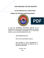 "El Uso de Materiales Educativos Lúdicos en Mi Practica Pedagógica para Favorecer La Interacción Socio Motriz