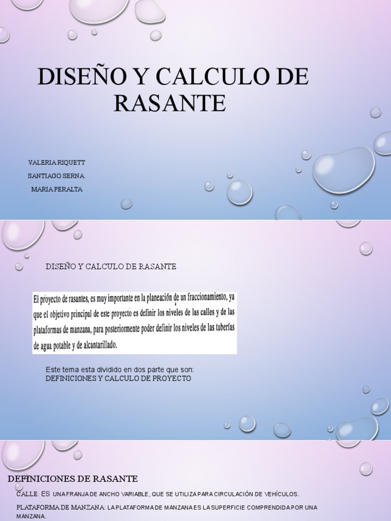 Diseño y Cálculo de Rasante en Calles | PDF