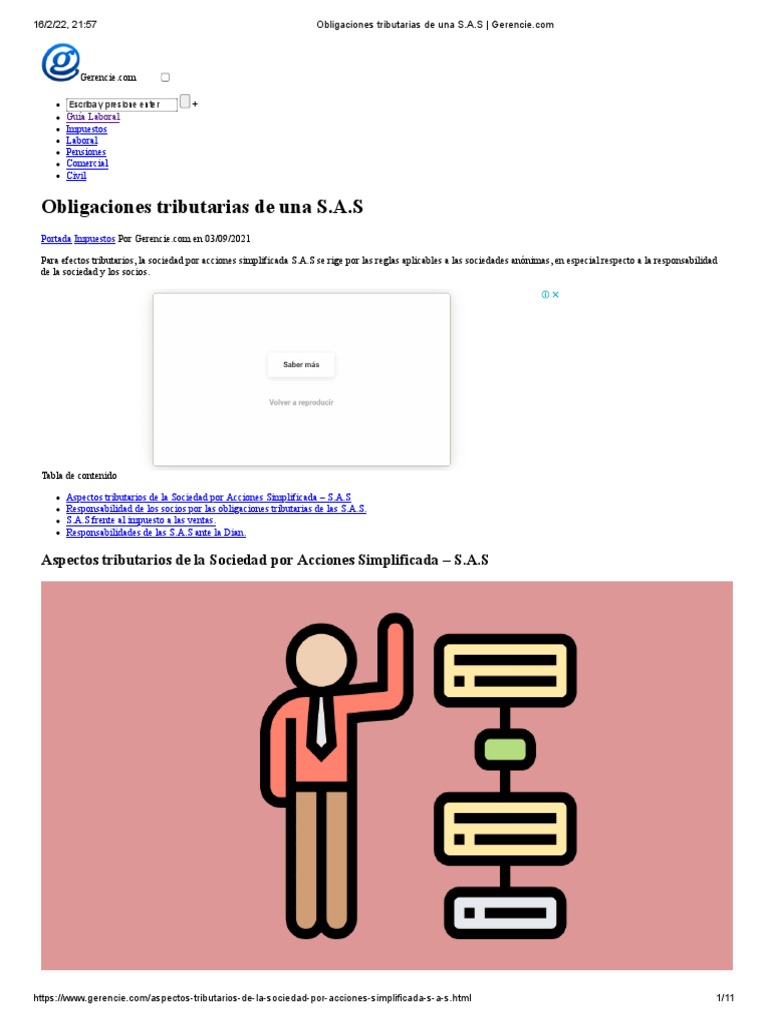 Obligaciones Tributarias S.A.S. | PDF | Impuestos | Empresas