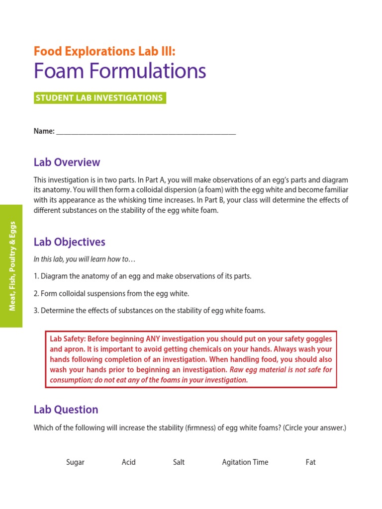 Foam_Formulations PDF Egg White Egg As Food