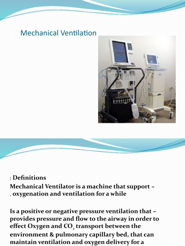 Mechanical Ventilation PDF Breathing Medical Specialties