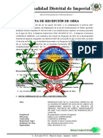 Recepción de obra de rehabilitación de galería filtrante de agua en Imperial