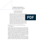 Transport Layer Issues in Delay Tolerant Mobile Networks