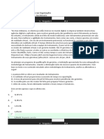 Psicologia e Comportamento Nas Organizações - Avaliação 01 AVA