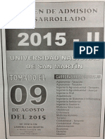 2015 II Examen - ADMISION