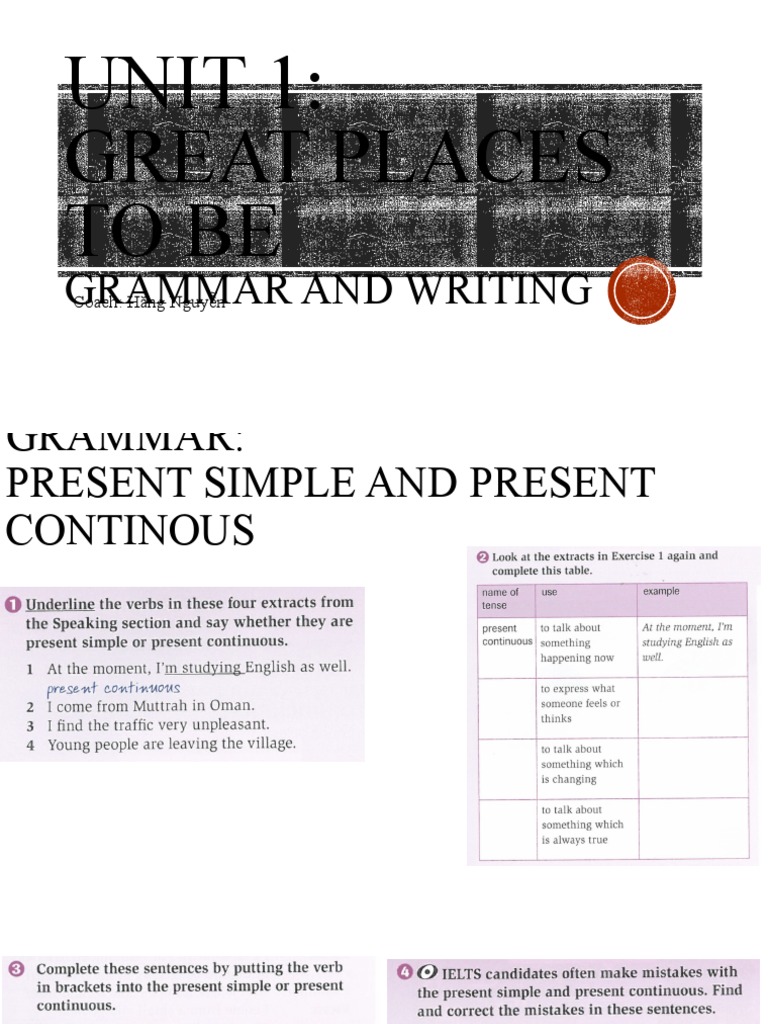 Unit 1- Grammar+ Writing | PDF