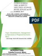 Establishment Management & Operations of Regional Economic Blocs