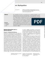 Metabolic and Toxic Myelopathies