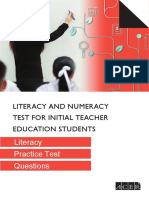 Literacy Practice Test Questions 2019a