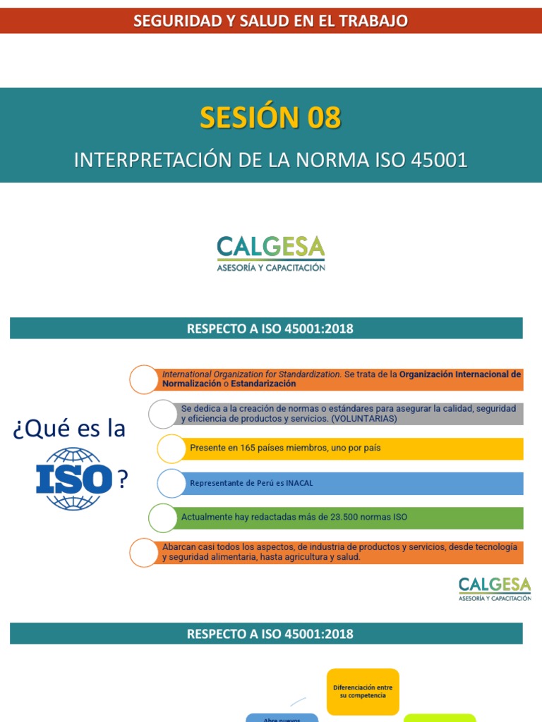 SESIÓN 08 - Interpretación de La Norma ISO 45001 | PDF | Organización ...