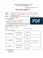 Phiếu Yêu Cầu Nghiệm Thu: Cộng Hoà Xã Hội Chủ Nghĩa Việt Nam Độc lập - Tự do - Hạnh phúc