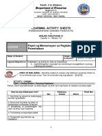 Learning Activity Sheets Q4 W7-8