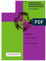 4°? Aprendizajes Fundamentales Matemáticas 2021-2022