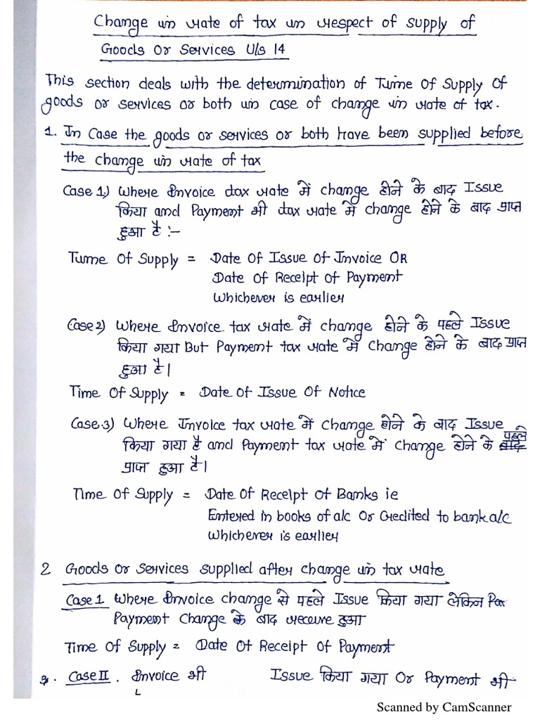 GST Handwritten Notes PDF