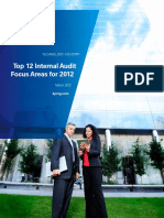 Top 12 Internal Audit Focus Areas For 2012 - March 2012
