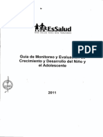 Evaluacion de Crecimiento y Desarrollo e El Nino y Adolescente