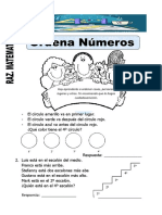 Ficha de Ordena Números para Segundo de Primaria