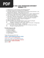 Download Skenario Use Case Pemakaian Internet Warnet Fti by Ali Cn SN59216978 doc pdf