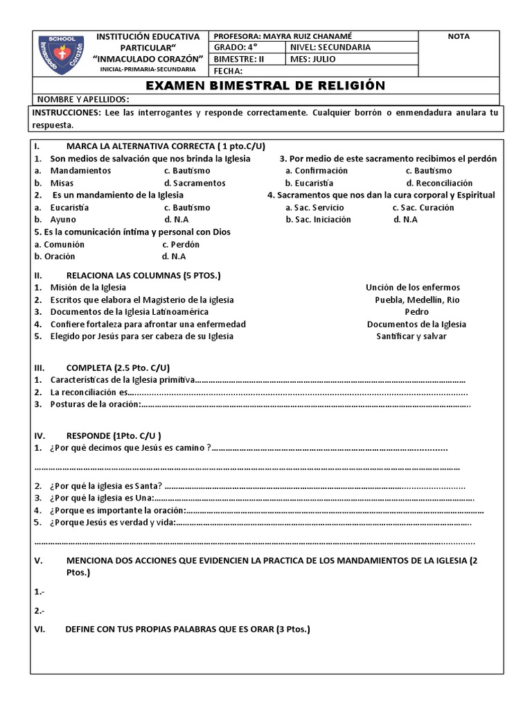 examen-bimestral-cuarto-pdf-iglesia-cat-lica-sacramentos