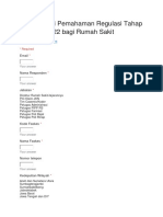 Form Survei Pemahaman Regulasi Tahap 1 Tahun 2022 Bagi Rumah Sakit