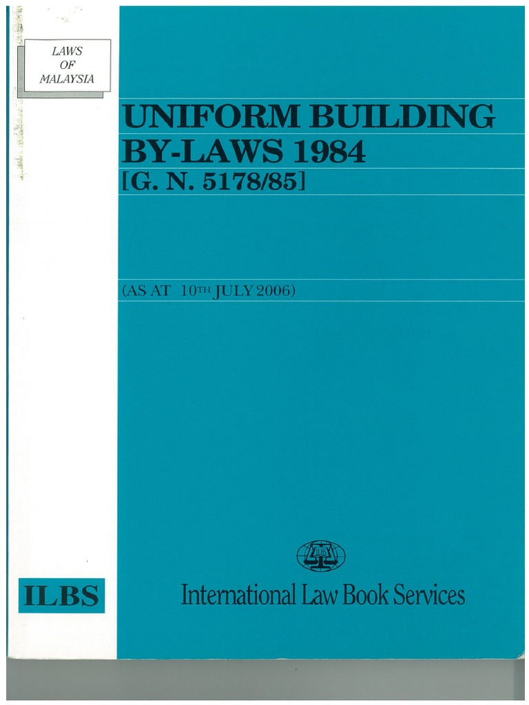 Uniform Building By-Laws 1984 | PDF
