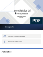 Generalidades del presupuesto