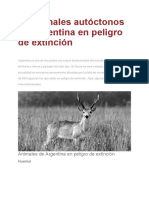 24 Animales Autóctonos de Argentina en Peligro de Extinción