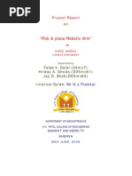 Download project report on robotic arm by patel ketan SN59219662 doc pdf