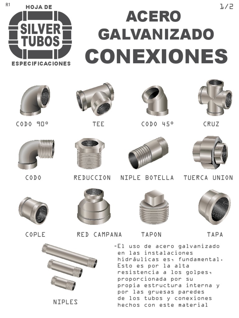 Spec ST Conexion Acero Galvanizado R1 | PDF | Tubería (transporte de ...