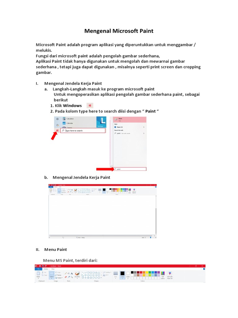 Panduan Lengkap Microsoft Paint | PDF