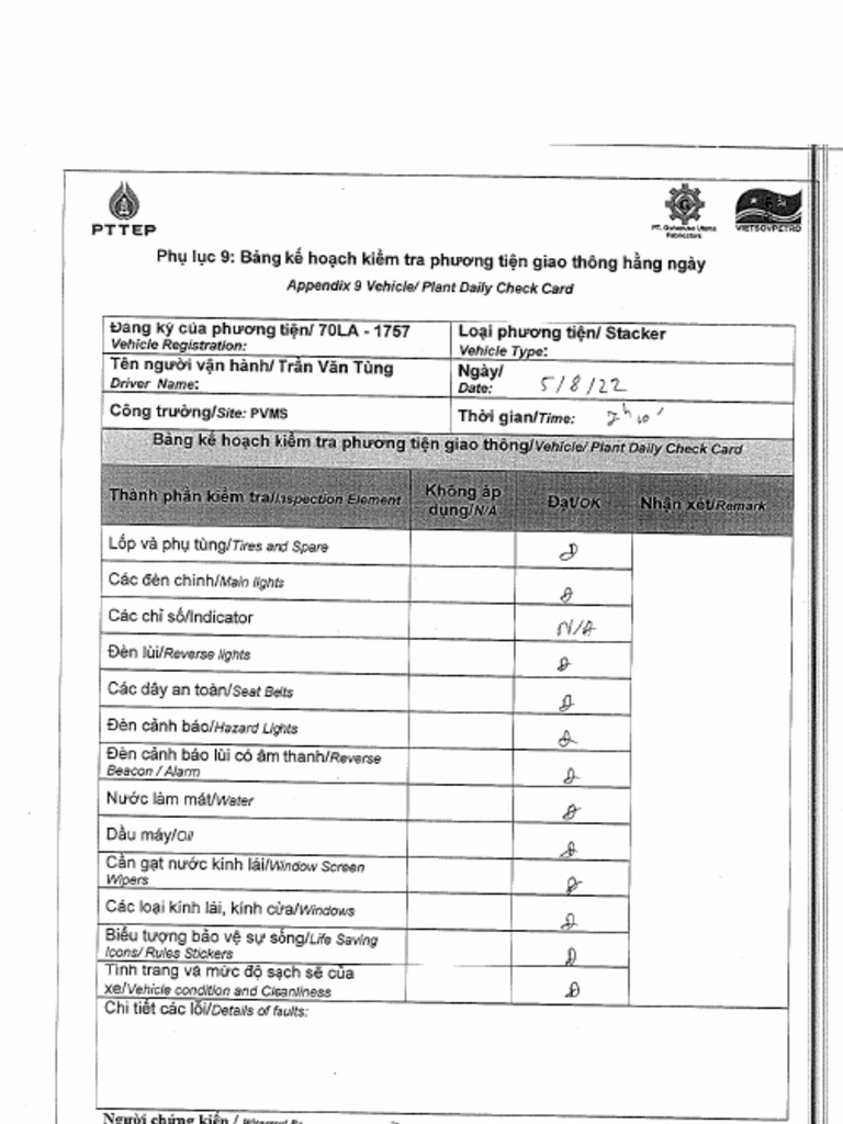 Daily Driving Inspection Stacker 72LA 1757 PDF