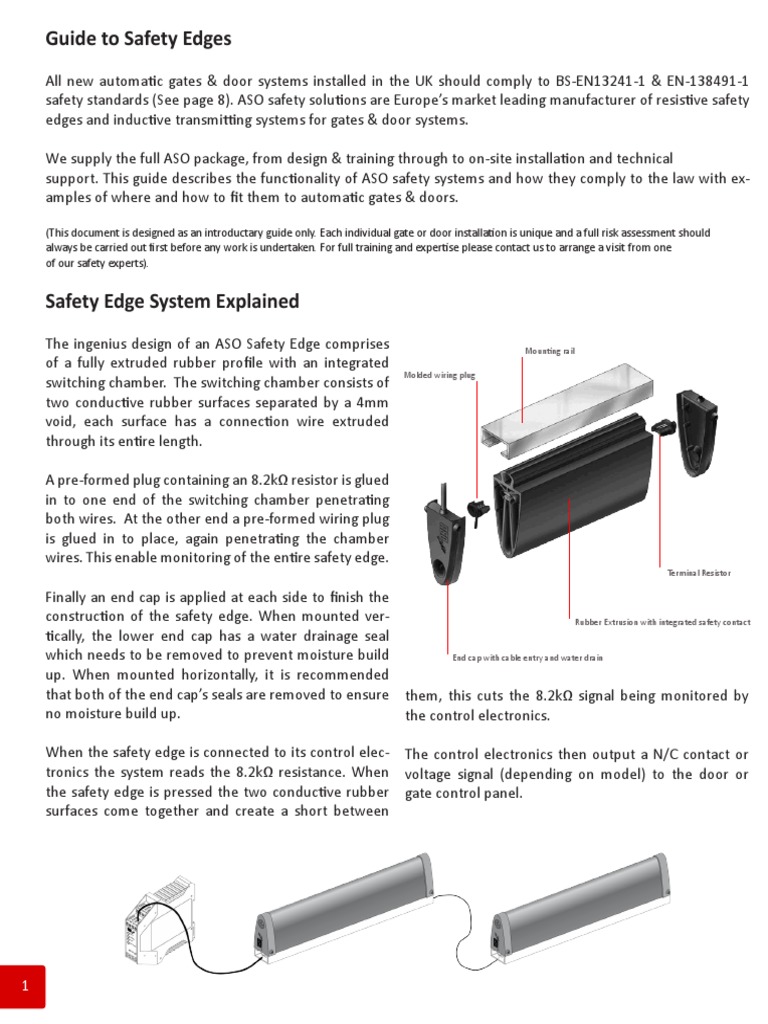 ASO Safety Edges Installation Guide | PDF | Door | Relay