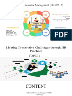 TOPIC 1 - Meeting Competitive Challenges Through HR Practices