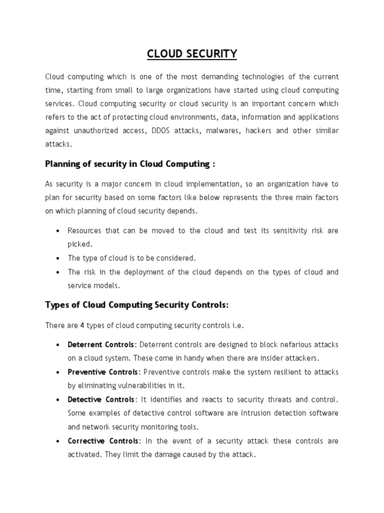 Unit 4 cloud computing pdf cloud computing security