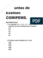 Ejercicios-De-Matematicas Comipems